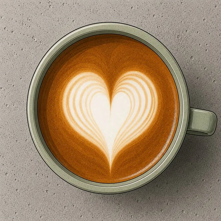 Latte art heart